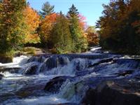 At the top of Bond Falls