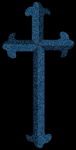 two tone shimmering cross