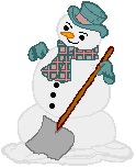 Image snowman with shovel