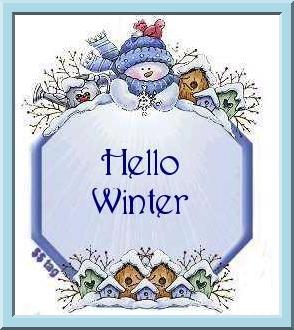 image of hello winter sign