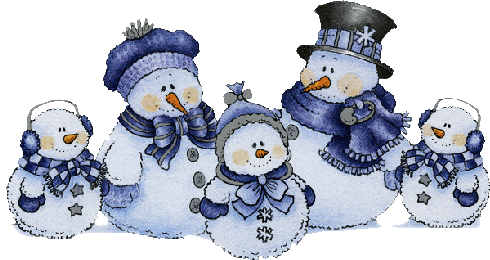 image of snow man family