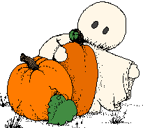 image of ghost with pumpkin