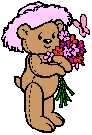 bear with flowers