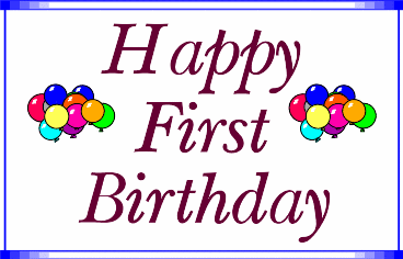 Image happy first birthday banner