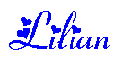 Image of name lilian with blue hearts