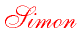 Image of name simon in red