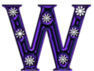 purple letter W