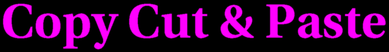 cut copy paste