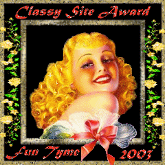 Classy Site Award from Fun Tyme